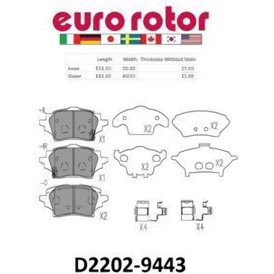 EUROROTOR - ID2202H - EUROROTOR - ID2202H - Rear Ceramic Pads