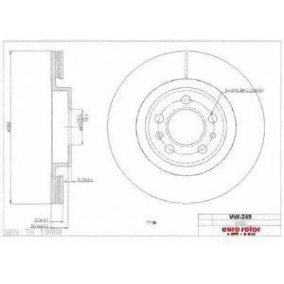 EUROROTOR - VW249 - EUROROTOR - VW249 - Front Premium Rotor