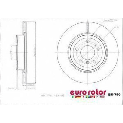 EUROROTOR - BM790 - Rear Premium Rotor by EUROROTOR - BM790