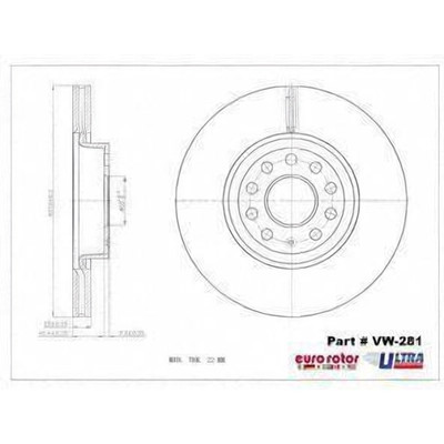 EUROROTOR - VW281 - EUROROTOR - VW281 - Front Premium Rotor