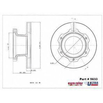 Front Hub And Rotor Assembly by EUROROTOR - 5633