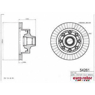 EUROROTOR - 54261 - Front Hub And Rotor Assembly by EUROROTOR - 54261