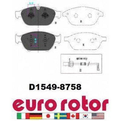 EUROROTOR - XD1549H - Front Disc Pads by EUROROTOR - XD1549H