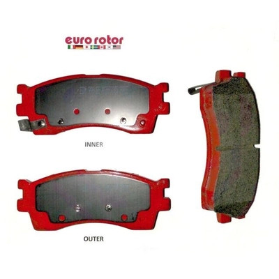 EUROROTOR - F1D889H - Front Semi Metallic Pads by EUROROTOR - F1D889H