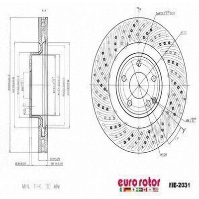 EUROROTOR - ME2031 - Front Premium Rotor by EUROROTOR - ME2031