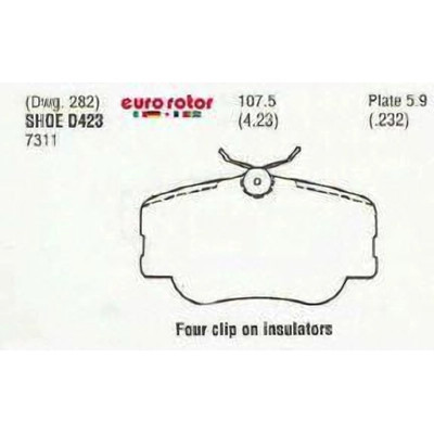 Front Semi Metallic Pads by EUROROTOR - F1D423