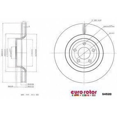 EUROROTOR - 54520 - Front Premium Rotor by EUROROTOR - 54520