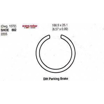 EUROROTOR - 882 - Rear Parking Brake Shoes by EUROROTOR - 882