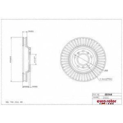 EUROROTOR - 55144 - Front Premium Rotor by EUROROTOR - 55144