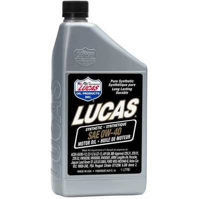 LUCAS OIL PRODUCTS INC. - 20210 - Synthetic SAE Motor Oil