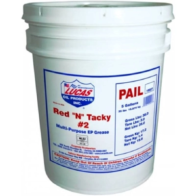 Lucas Oil - 10027 - Red "N" Tacky Grease - 35 Lb