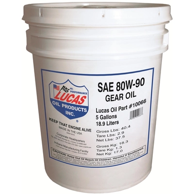 Lucas Oil - 10066 - Heavy Duty 80W-90 Gear Oil - 5 Gallon