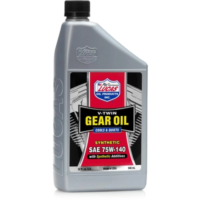 Lucas Oil - 10791 - V-TWIN Gear Oil - Synthetic SAE 75W-140 - 1 Quart