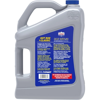 Lucas Oil - 10684 - Lucas Oil - 10684 - Hot Rod & Classic Car Motor Oil - SAE 20W-50 - 5 Quart