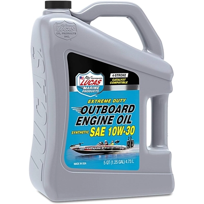 Lucas Oil - 10812 - Outboard Engine Oil Synthetic SAE 10W-30 - 5 Quart