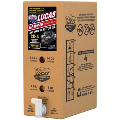 LUCAS OIL PRODUCTS INC. - 18017 - SAE 10W-30 Synthetic Blend CK-4 Diesel Oil
