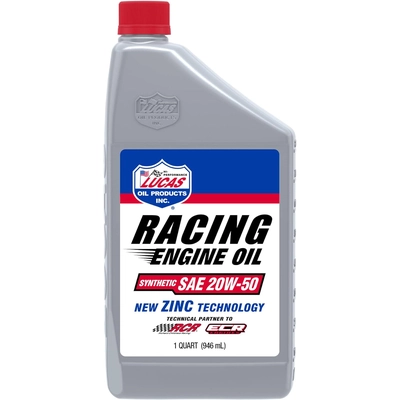 Lucas Oil - 10615 - Racing Only Motor Oil - Synthetic SAE 20W-50 - 1 Quart