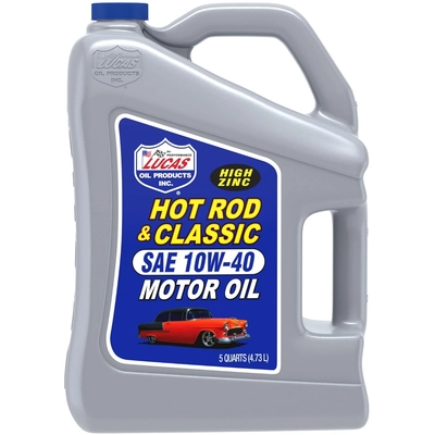Lucas Oil - 10683 - Hot Rod & Classic Car Motor Oil - SAE 10W-40 - 5 Quart