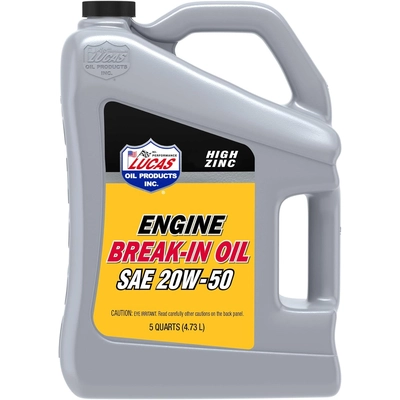 LUCAS OIL - 10636 - Engine Break-In Oil - Sae 20W-50 - 5 Quart