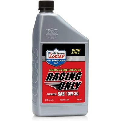 Lucas Oil - 10610 - Racing Only Motor Oil - Synthetic SAE 10W-30 - 1 Quart