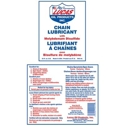 Lucas Oil - 20014 - LUCAS OIL PRODUCTS INC. - 20014 - Chain Lubricant