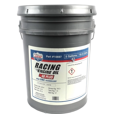LUCAS OIL PRODUCTS INC. - 10697 - Racing-Only High Performance Motor Oil