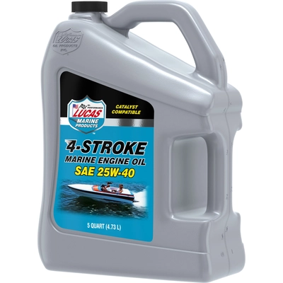 Lucas Oil - 10814 - Lucas Oil - 10814 - 4-Stroke Marine Engine Oil SAE 25W-40 - 5 Quart