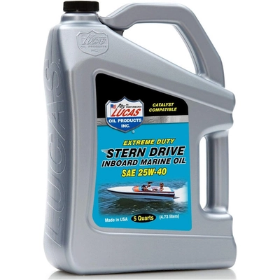 Lucas Oil - 10814 - 4-Stroke Marine Engine Oil SAE 25W-40 - 5 Quart