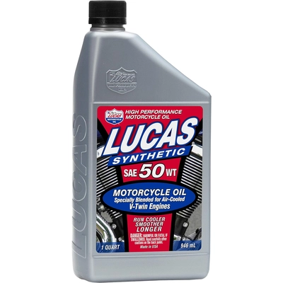 Lucas Oil - 10765 - Synthetic SAE 50W V-Twin MC Oil - 1 Quart