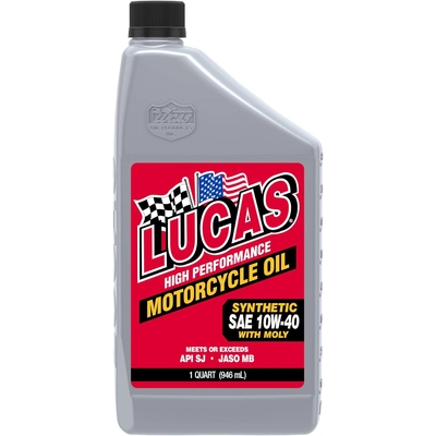 Lucas Oil - 10777 - High Performance Synthetic SAE 10W-40 MC Oil With Moly - 1 Quart