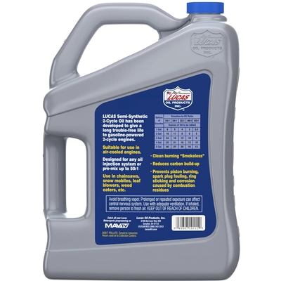 Lucas Oil - 10115 - Lucas Oil - 10115 - Semi-Synthetic 2-Cycle Oil - 1 Gallon