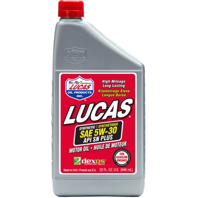 LUCAS OIL PRODUCTS INC. - 20049 - Synthetic SAE 5W-30 Motor Oil
