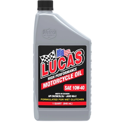 Lucas Oil - 10700 - High Performance Conventional Motorcycle Oils - SAE 20W-50 - 1 Quart