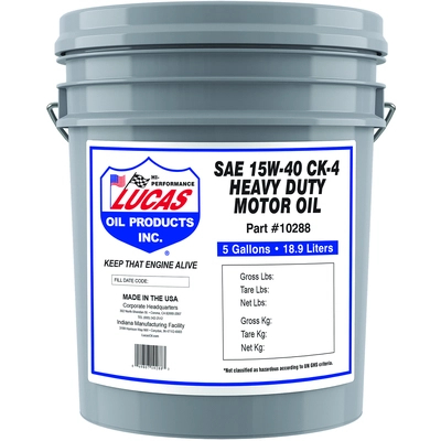 Lucas Oil - 10288 - LUCAS OIL PRODUCTS INC. - 10288 - CK-4 Diesel Oil