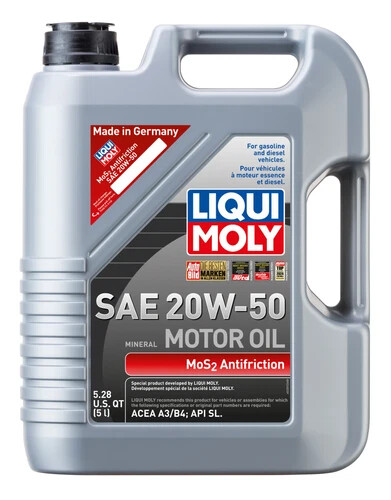 LIQUI MOLY Mos2 AntiFriction Motor Oil 20w50, 5L