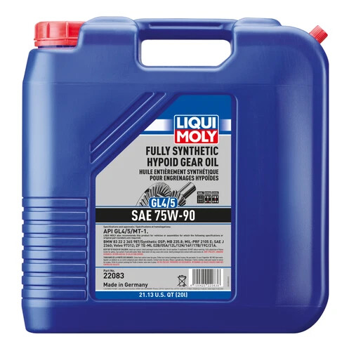 FULL SYNGEAROILGL4/5 75W90 20L