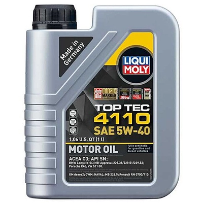 5W40 Top Tec 4110 5L - Liqui Moly Synthetic Engine Oil 22122