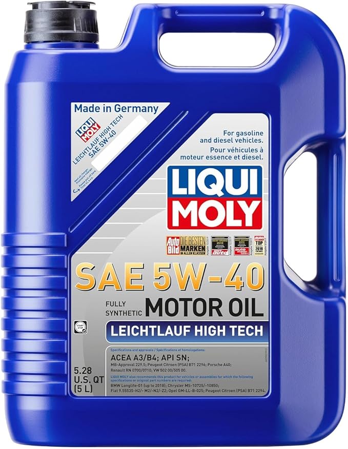 LIQUI MOLY - 2332 - LIQUI MOLY - 2332 - 5W40 Leichtlauf High Tech 5L - Liqui Moly Synthetic Engine Oil