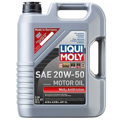 LIQUI MOLY - 22070 - 20W-50 MoS2 Antifriction 1L- Liqui Moly Synthetic Engine Oil 22070