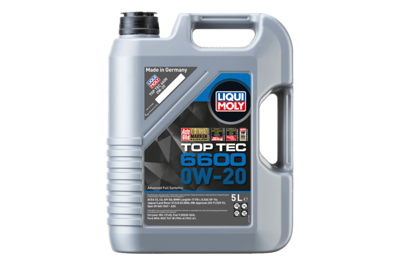 LIQUI MOLY - 22046 - 0W20 Top Tec 6600 5L - Liqui Moly Synthetic Engine Oil 22046