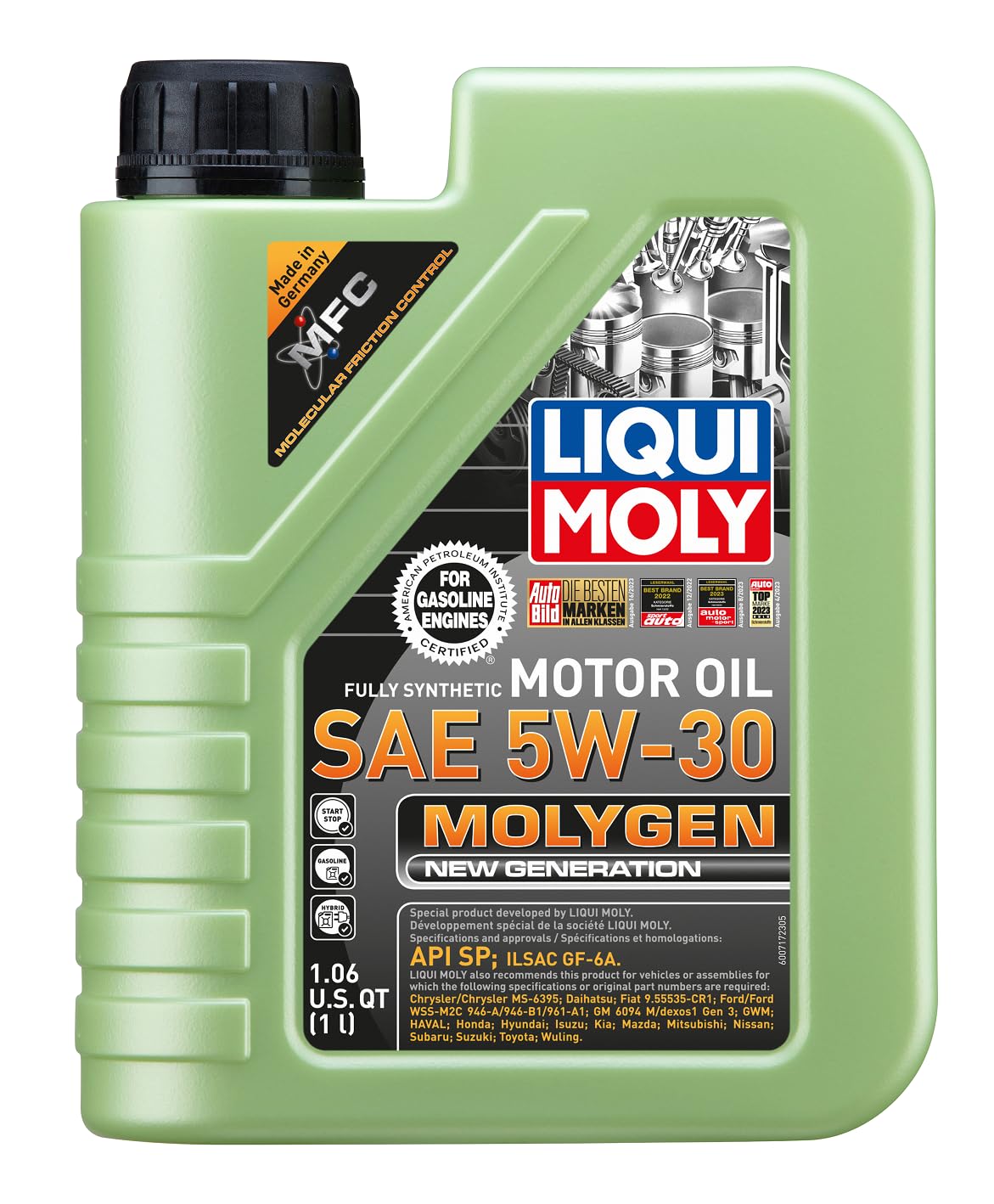 LIQUI MOLY - 20226 - 5W30 Molygen New Generation 1L - Liqui Moly Synthetic Engine Oil 20226